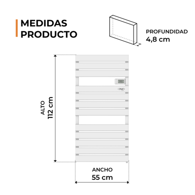 TOALLERO ELÉCTRICO PLANO ANWO FLB.750 750W C/WIFI